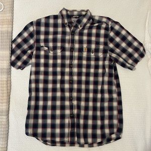 Carhartt Plaid Short Sleeve Button Up in Men’s Medium